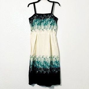 Dressbarn Floral Gradient Sundress (Cream/Brown)